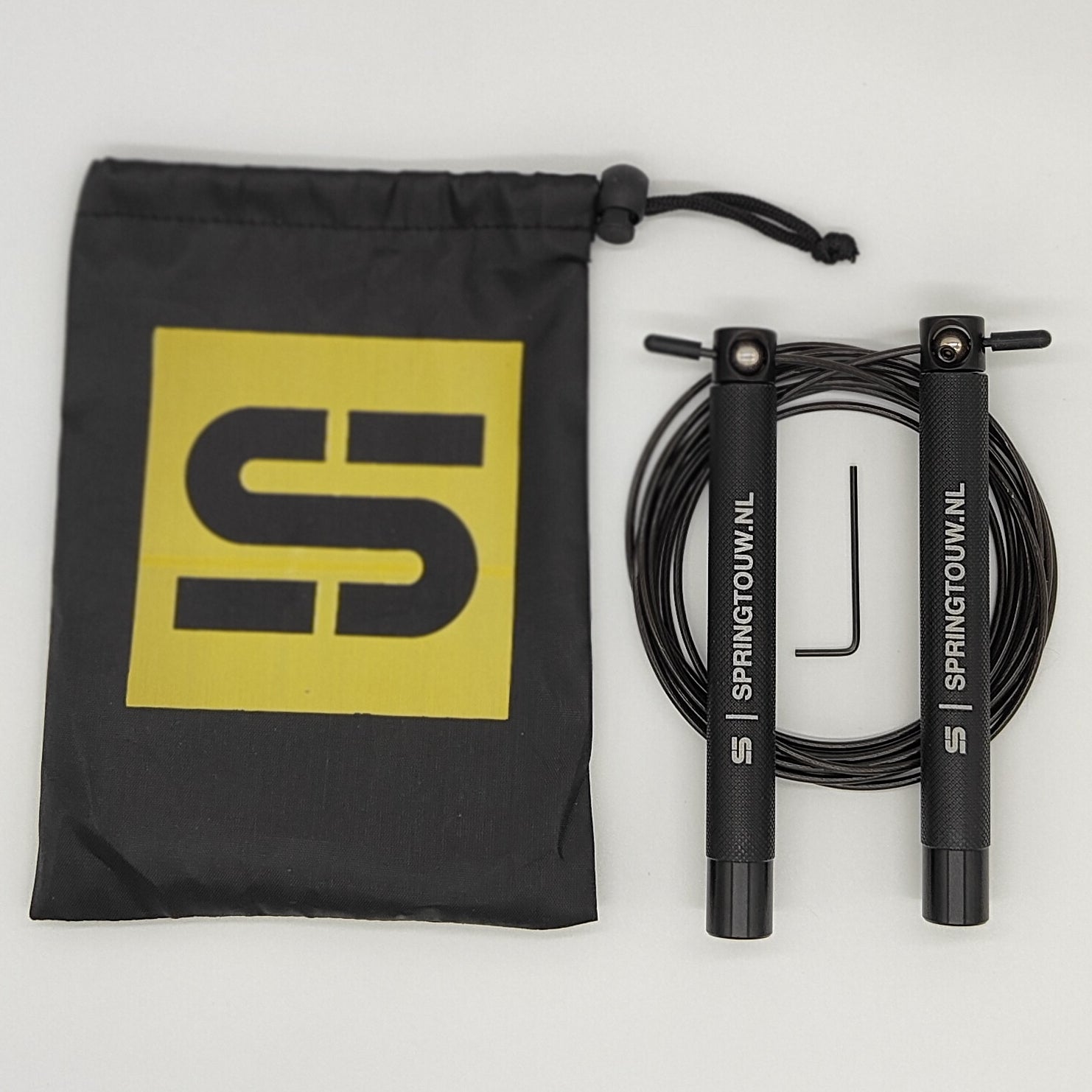 Lichtgewicht springtouw met lagers, ideaal voor double unders en conditietraining