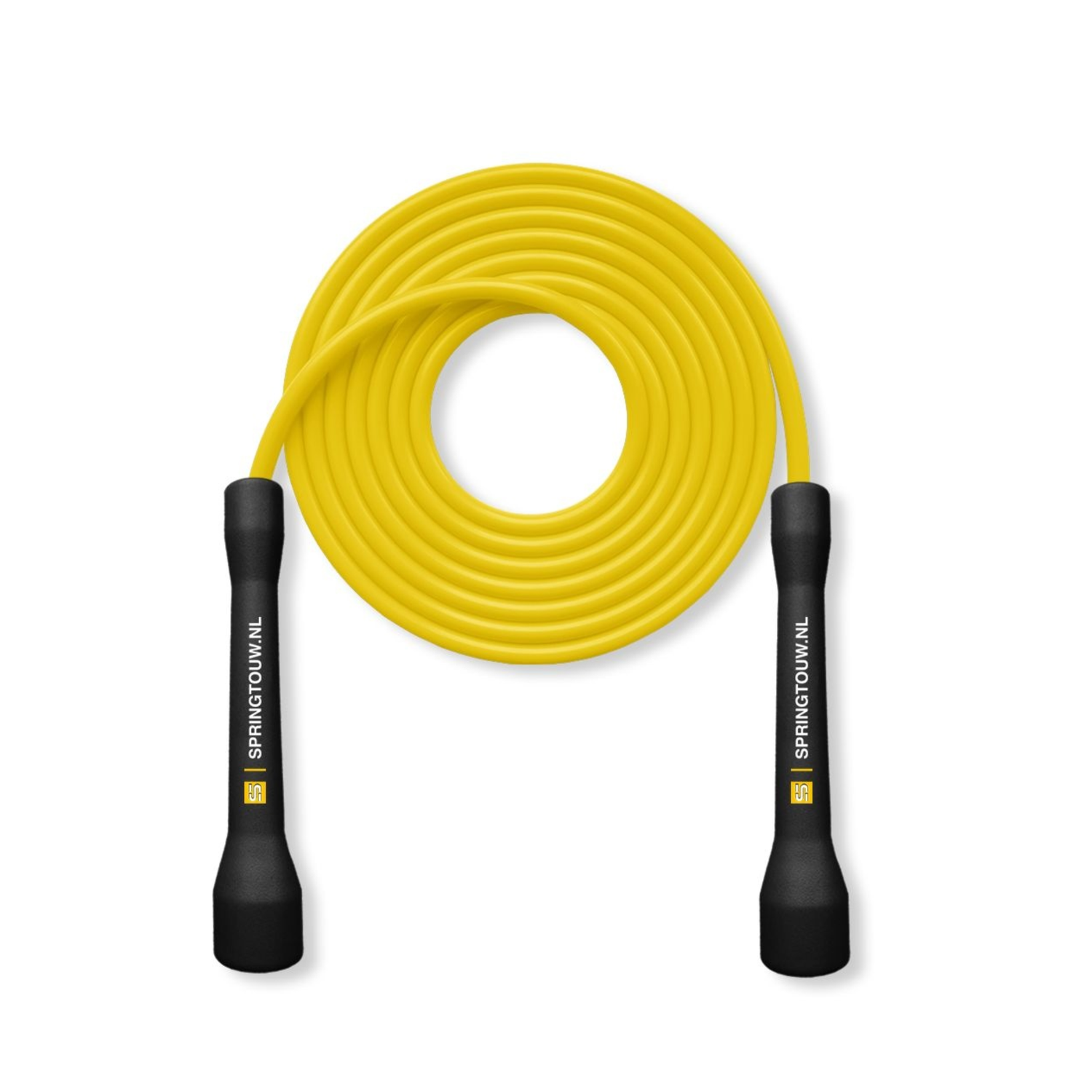 Geel springtouw speed rope – professionele rope voor cardio, fitness en double unders