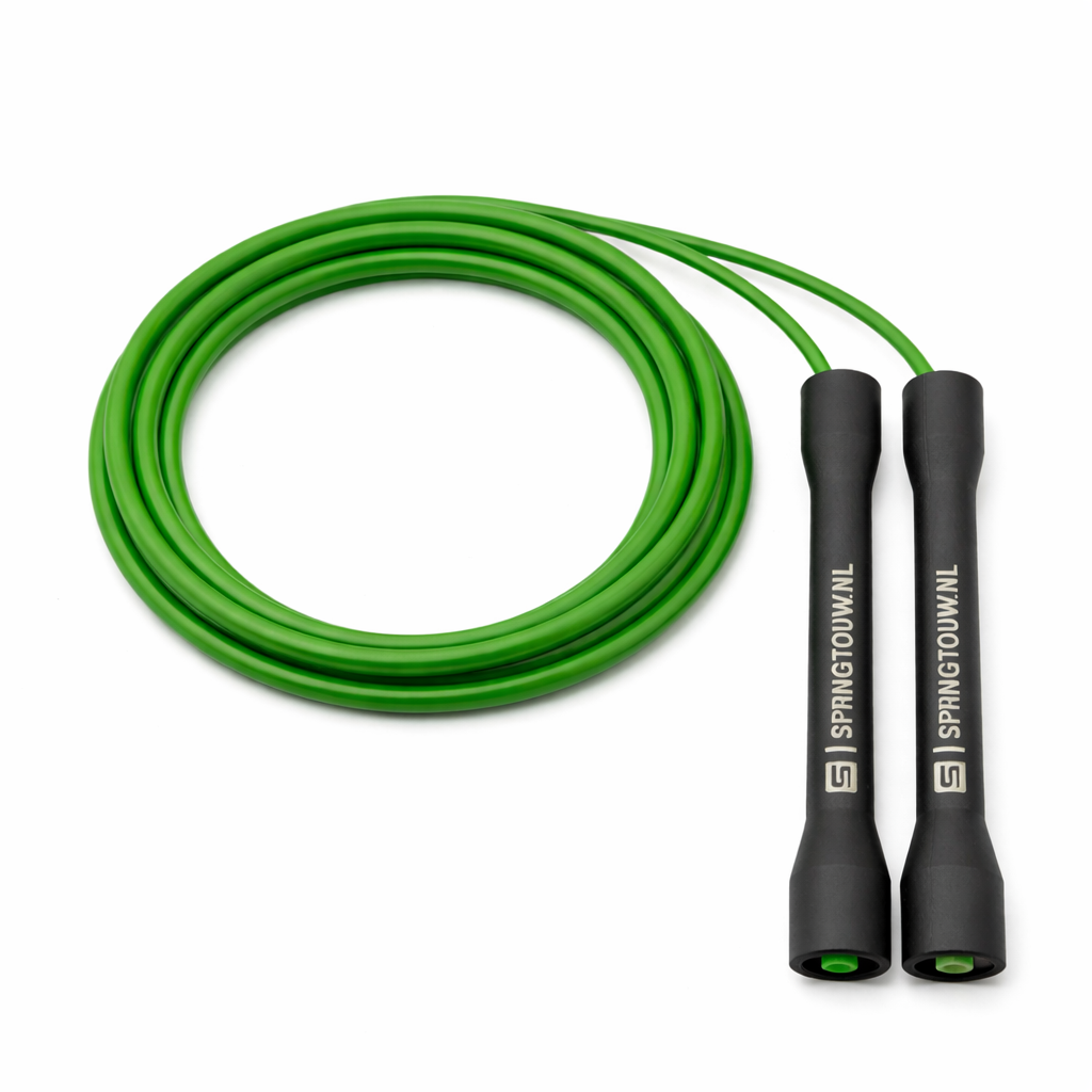 pvc springtouw groen korte handvatten