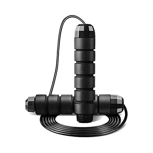 Verstelbaar fitness springtouw met gewichten – 5 mm dik en 300 cm lang